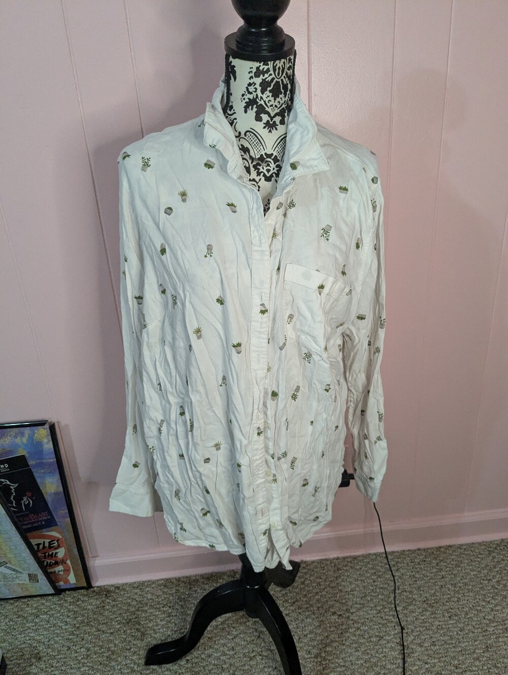 plant button up
